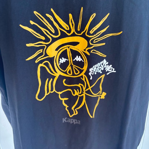 Kappa Black Graphic T-Shirt “Found Myself at Kappa Fest” Men’s Small NWT Cotton - Picture 3 of 10